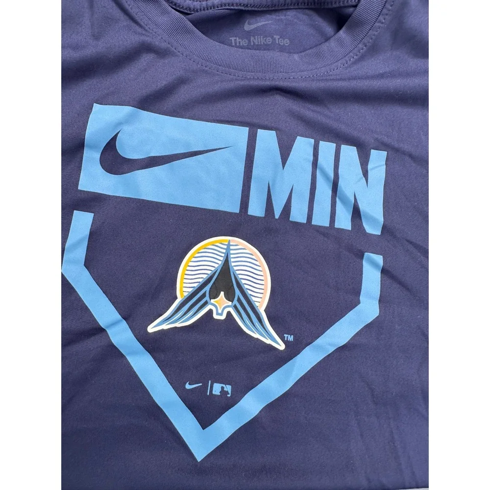 Nike Minnesota Twins City Connect Dri-FIT T-Shirt Mens Large Navy Blue MLB Tee